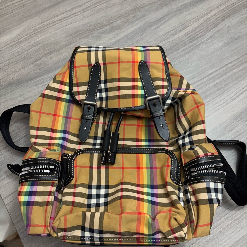 Vintage Burberry Multicolor Rainbow Backpack unisex